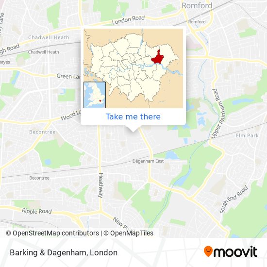 Barking & Dagenham map