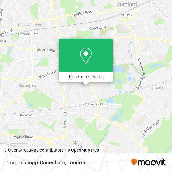 Compassapp-Dagenham map