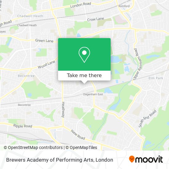 Brewers Academy of Performing Arts map