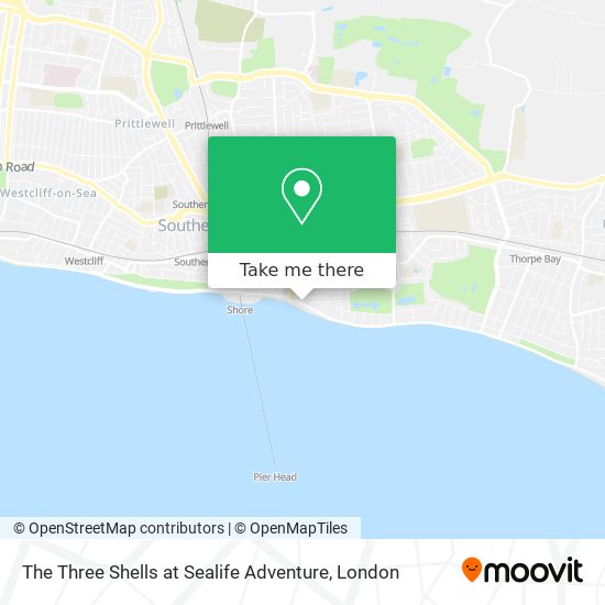 The Three Shells at Sealife Adventure map