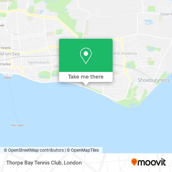 Thorpe Bay Tennis Club map