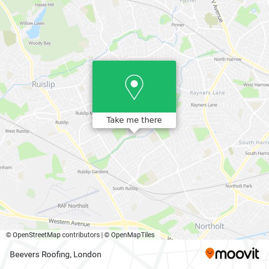 Beevers Roofing map