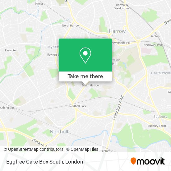 Eggfree Cake Box South map