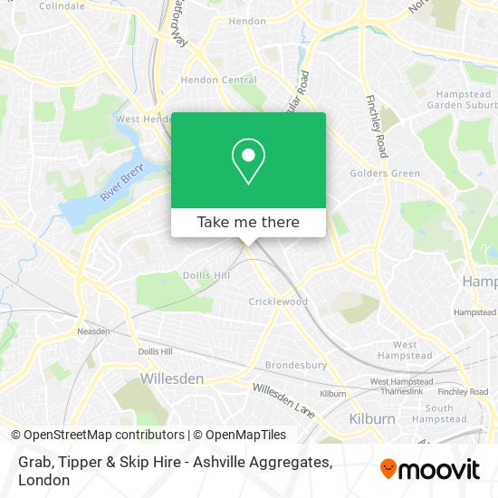 Grab, Tipper & Skip Hire - Ashville Aggregates map