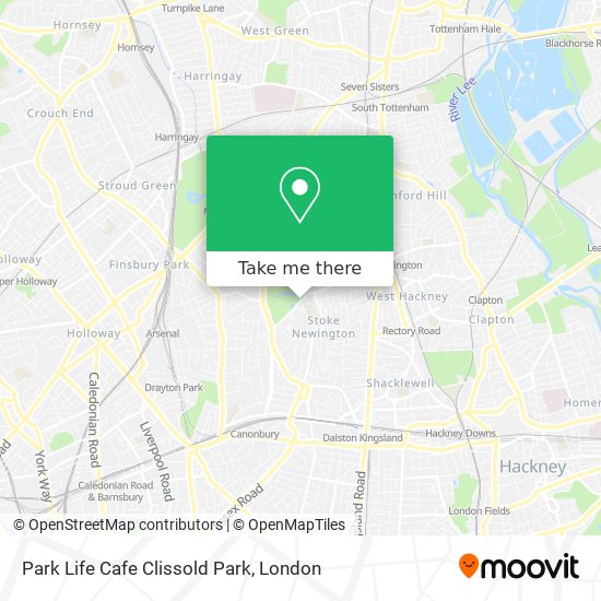 Park Life Cafe Clissold Park map