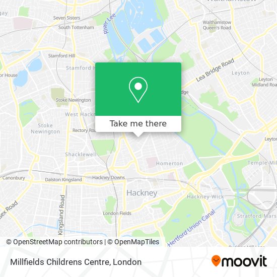 Millfields Childrens Centre map