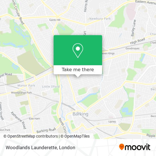 Woodlands Launderette map