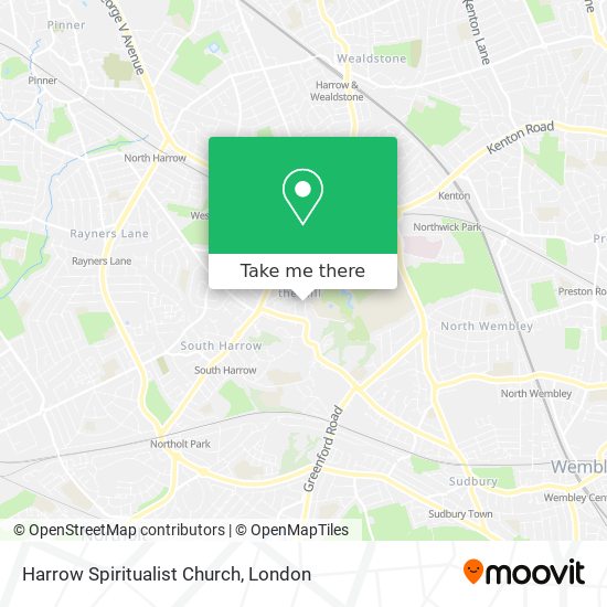 Harrow Spiritualist Church map