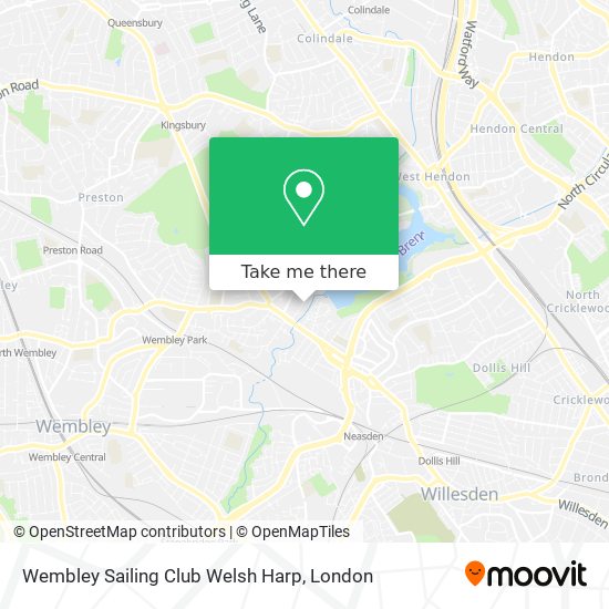 Wembley Sailing Club Welsh Harp map