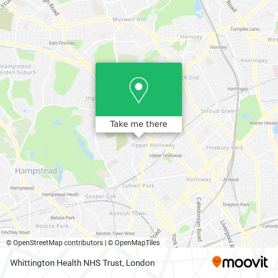 Whittington Health NHS Trust map