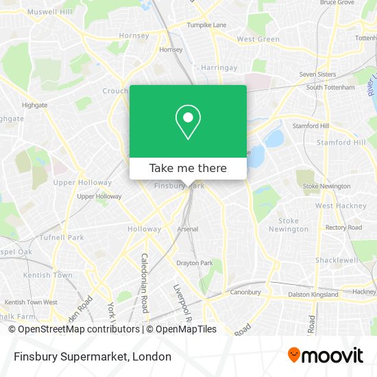 Finsbury Supermarket map