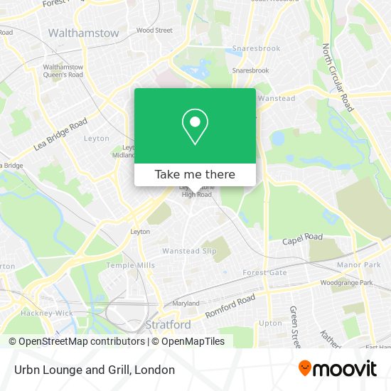 Urbn Lounge and Grill map