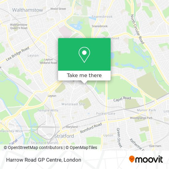 Harrow Road GP Centre map
