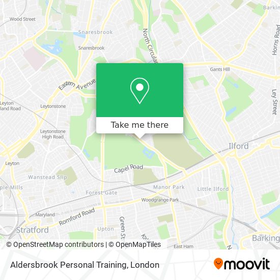 Aldersbrook Personal Training map