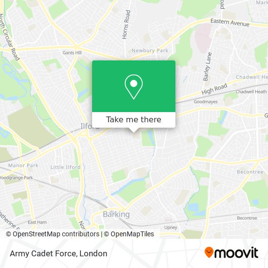 Army Cadet Force map