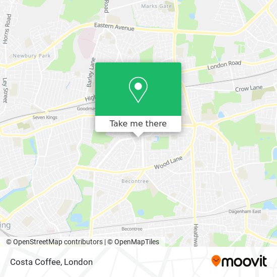 Costa Coffee map