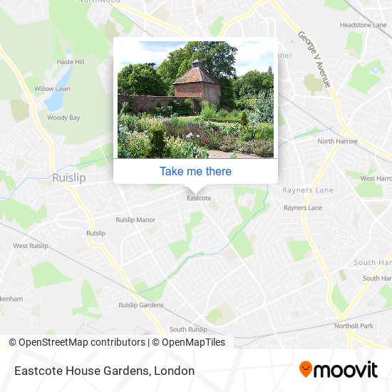 Eastcote House Gardens map
