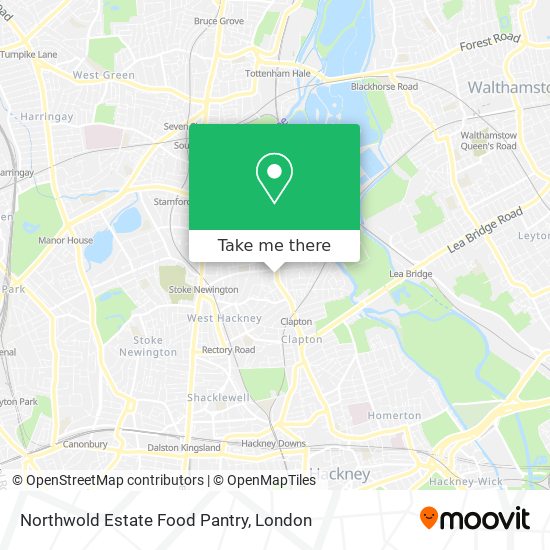 Northwold Estate Food Pantry map