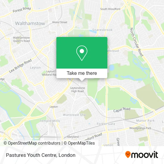 Pastures Youth Centre map