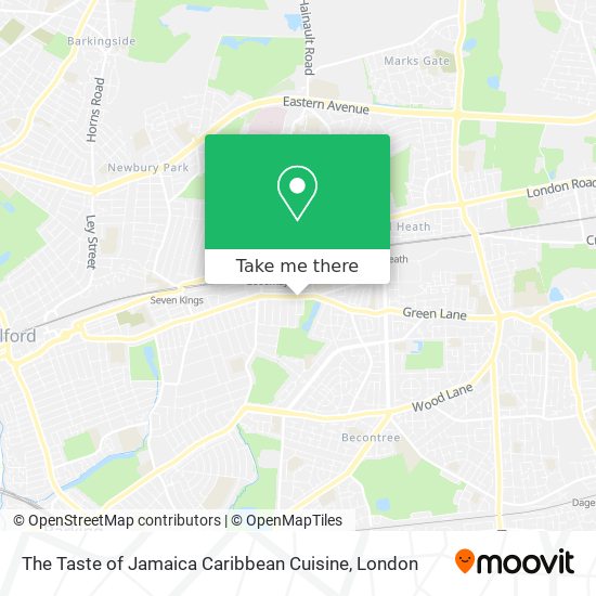 The Taste of Jamaica Caribbean Cuisine map