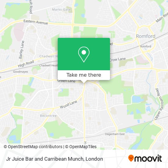 Jr Juice Bar and Carribean Munch map