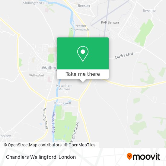 Chandlers Wallingford map