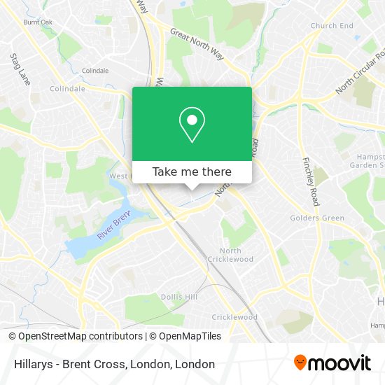 Hillarys - Brent Cross, London map