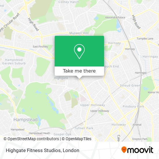 Highgate Fitness Studios map