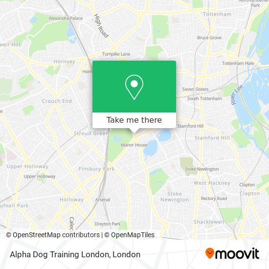 Alpha Dog Training London map