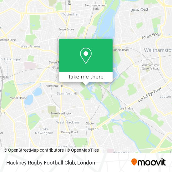 Hackney Rugby Football Club map