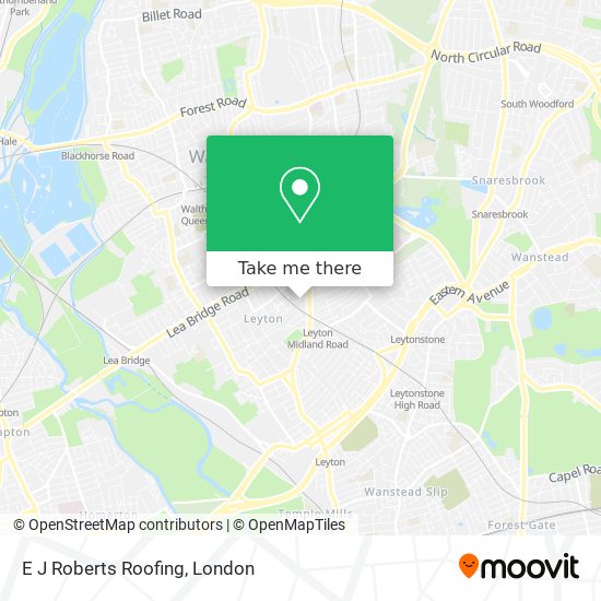 E J Roberts Roofing map