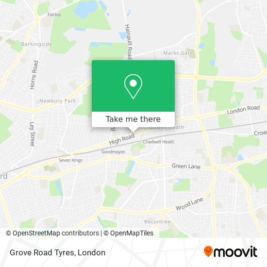 Grove Road Tyres map