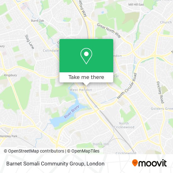 Barnet Somali Community Group map