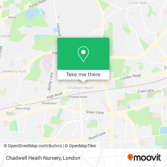 Chadwell Heath Nursery map