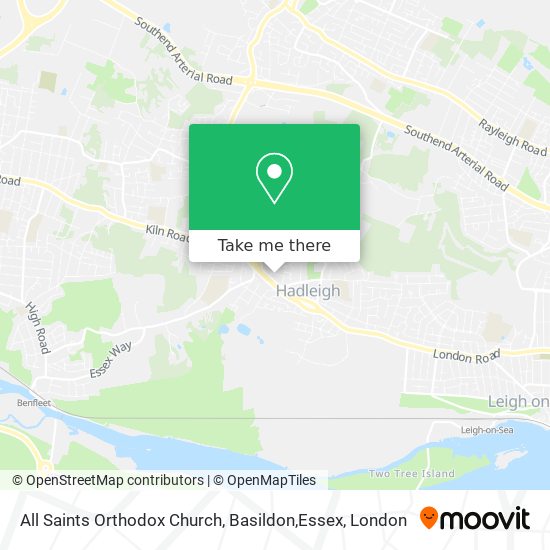 All Saints Orthodox Church, Basildon,Essex map