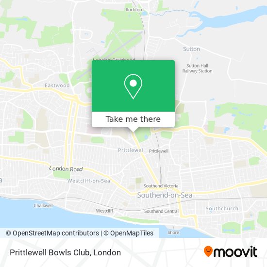 Prittlewell Bowls Club map