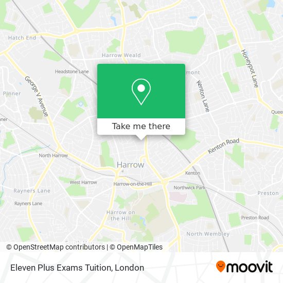 Eleven Plus Exams Tuition map