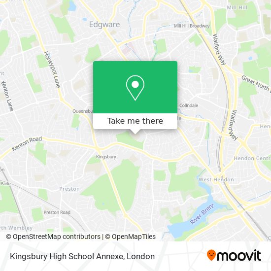 Kingsbury High School Annexe map