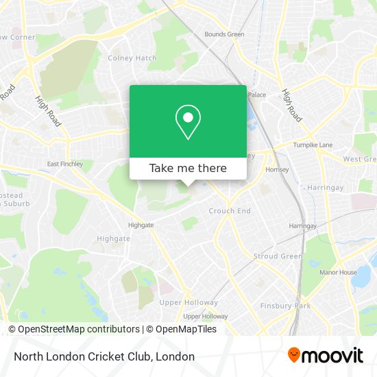 North London Cricket Club map