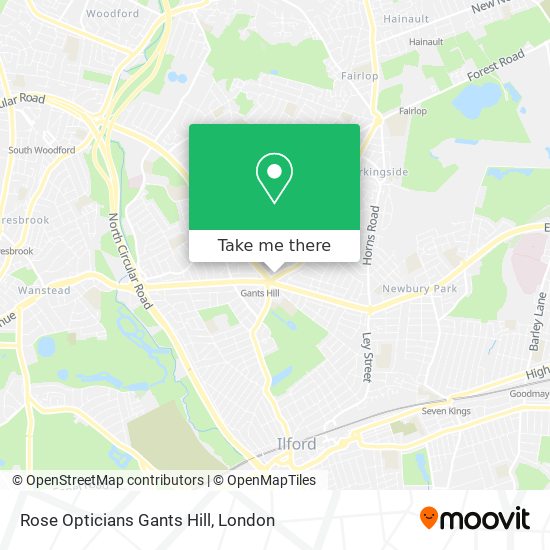 Rose Opticians Gants Hill map
