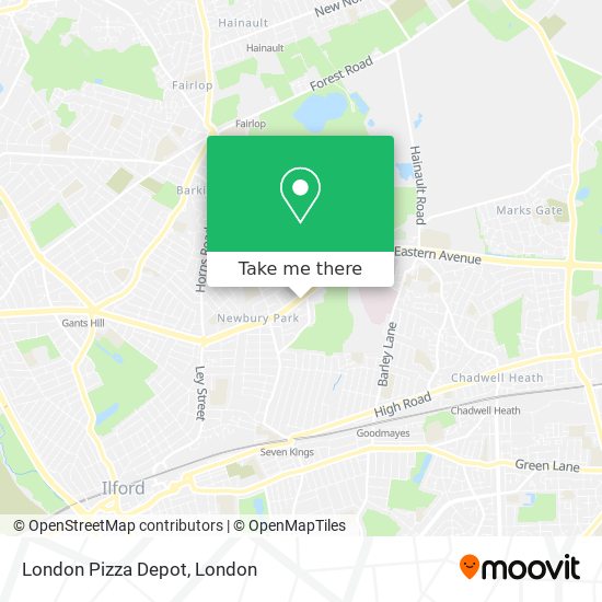 London Pizza Depot map