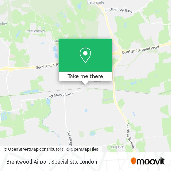 Brentwood Airport Specialists map