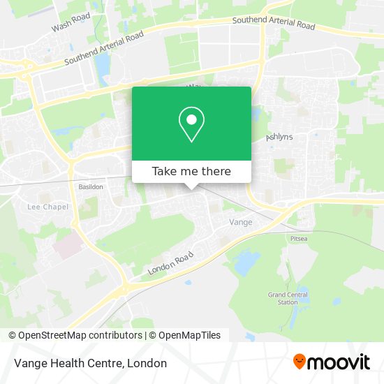 Vange Health Centre map