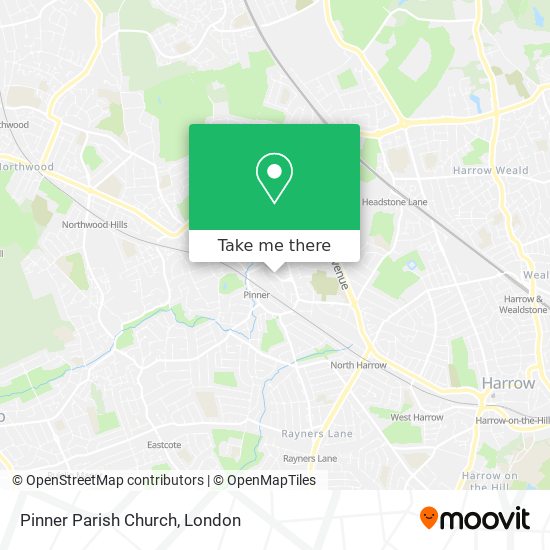Pinner Parish Church map