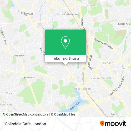 Colindale Cafe map