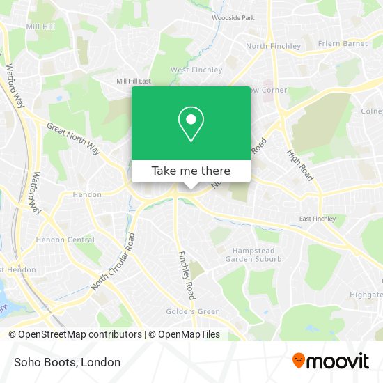 Soho Boots map