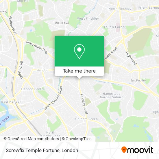 Screwfix Temple Fortune map