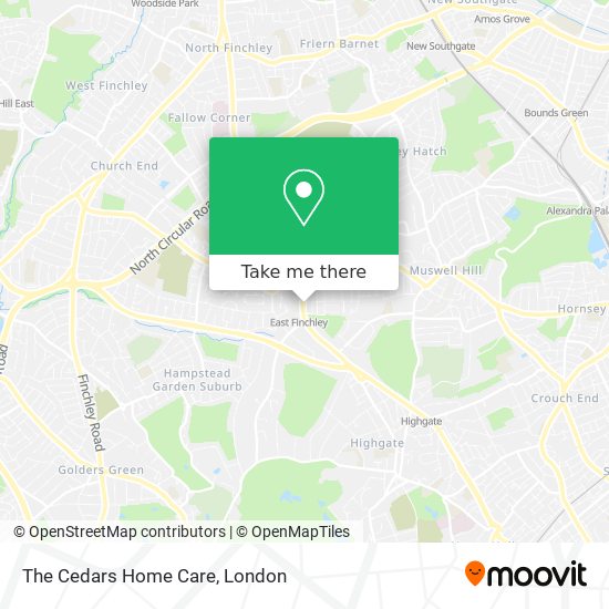 The Cedars Home Care map