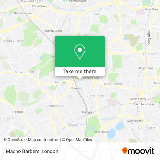 Macho Barbers map