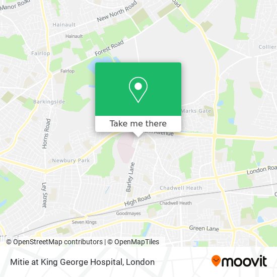 Mitie at King George Hospital map